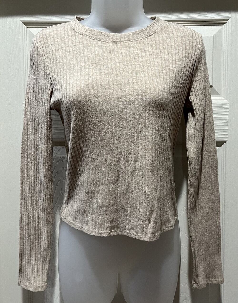 One Love Clothing Los Angeles Beige Sweater Women’s Medium Crop